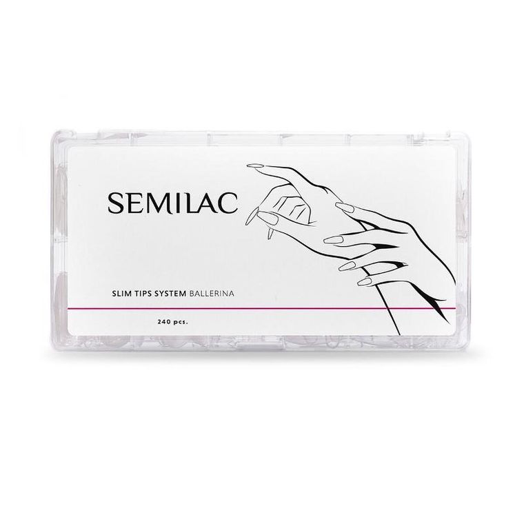 Semilac, Slim Tips System Ballerina, tipsy, 240 szt.