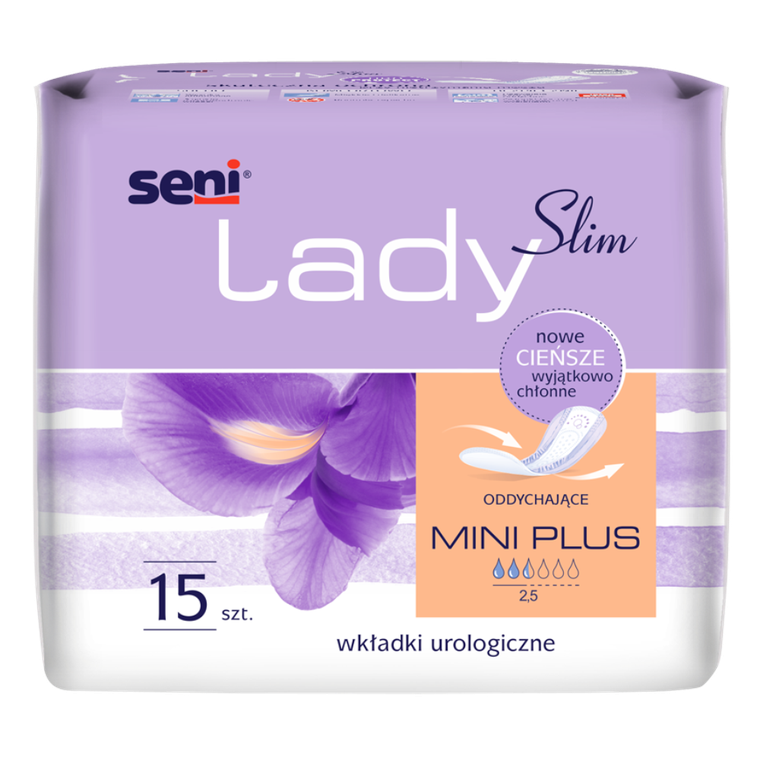 Seni, lady slim, mini plus, wkładki ulologiczne, 15 szt.