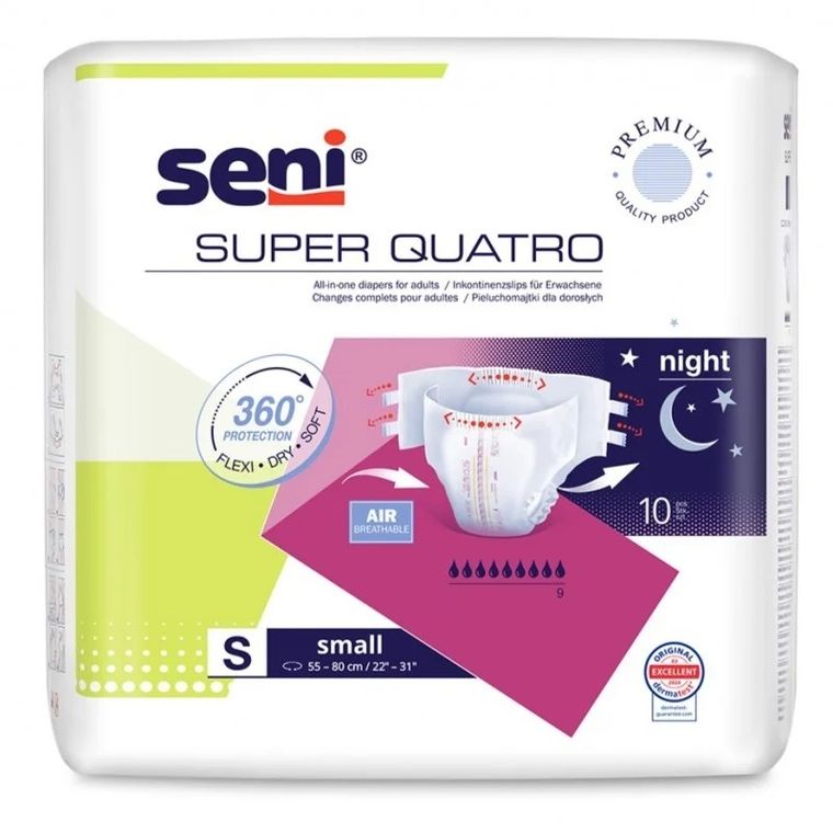 Seni, super quatro small, pieluchy, 10 szt.