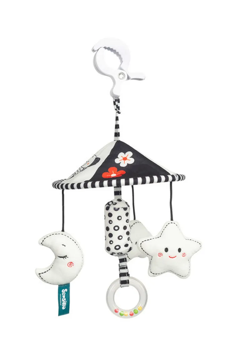 Sensillo, Black&White, karuzela do wózka, gwiazdka