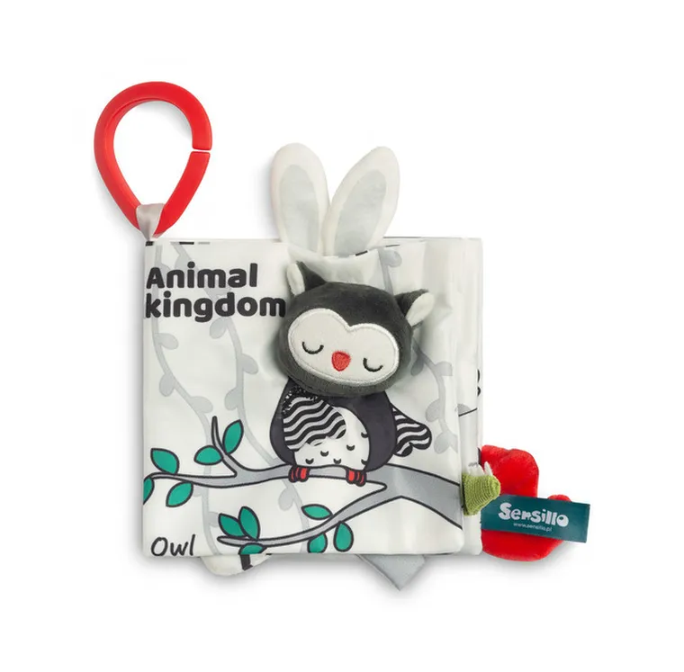 Sensillo, Black&white, książeczka materiałowa, sowa