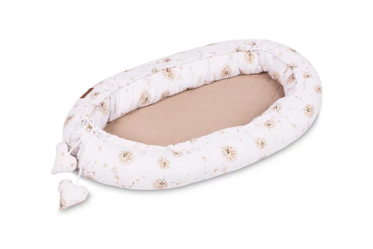 Sensillo, Dmuchawce, gniazdko niemowlęce, kokon, muślin, beżowy, 80-45 cm