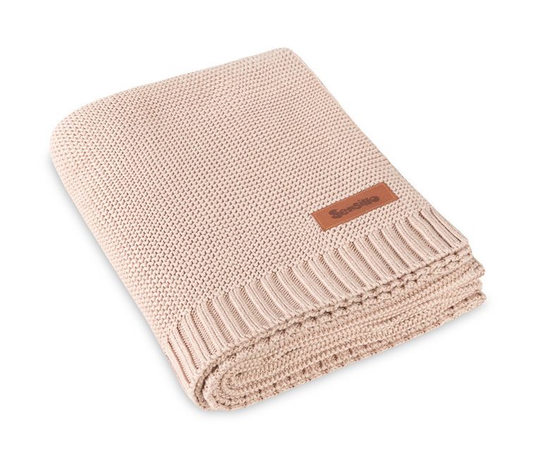Sensillo, Elva, koc z wiskozy bambusowej i bawełny, dusty pink, 80-100 cm