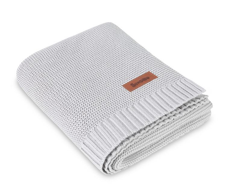 Sensillo, Elva, koc z wiskozy bambusowej i bawełny, light grey, 80-100 cm