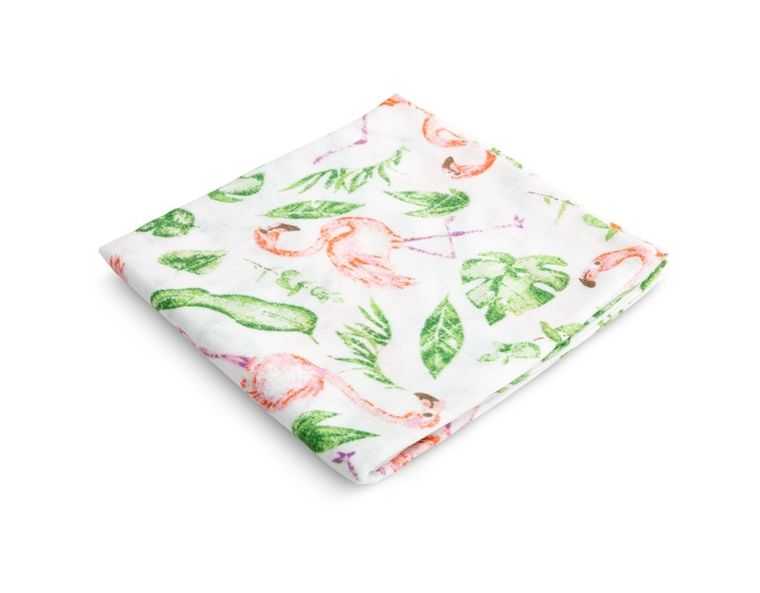 Sensillo, Flamingi, pieluszka muślinowa, 70-80 cm