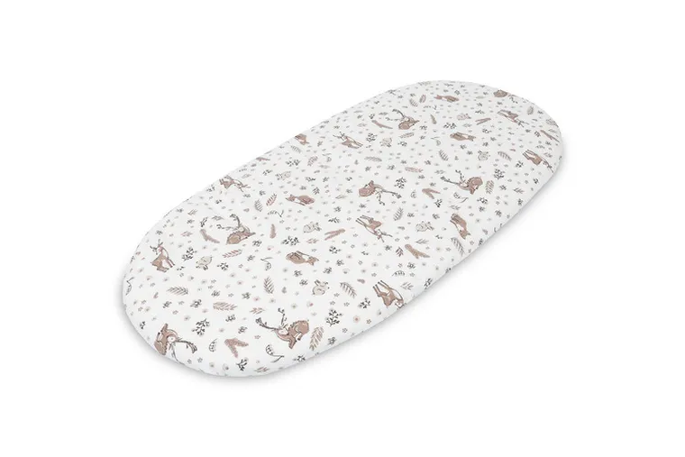 Sensillo, Forest, prześcieradło do wózka, bawełna, beige, 35-75 cm