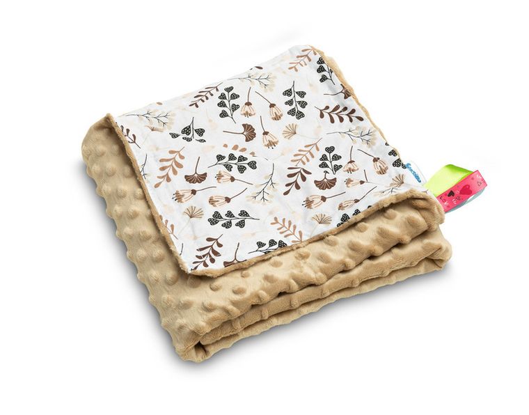 Sensillo, Gałązki, kocyk minky, cappuccino, 75-100 cm