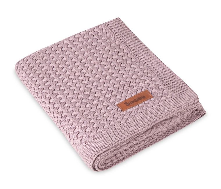 Sensillo, Grido, koc z wiskozy bambusowej i bawełny, lavender, 80-100 cm