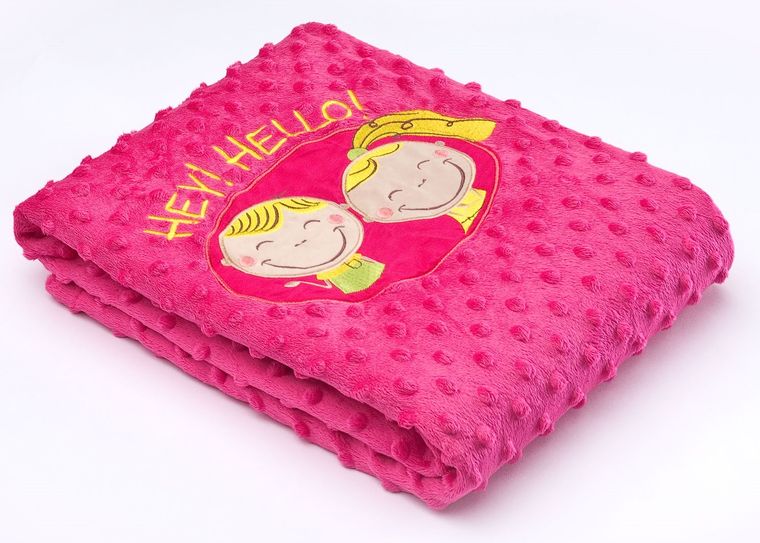 Sensillo, Kocyk dwustronny Hey Hello 75-100 cm, Rose