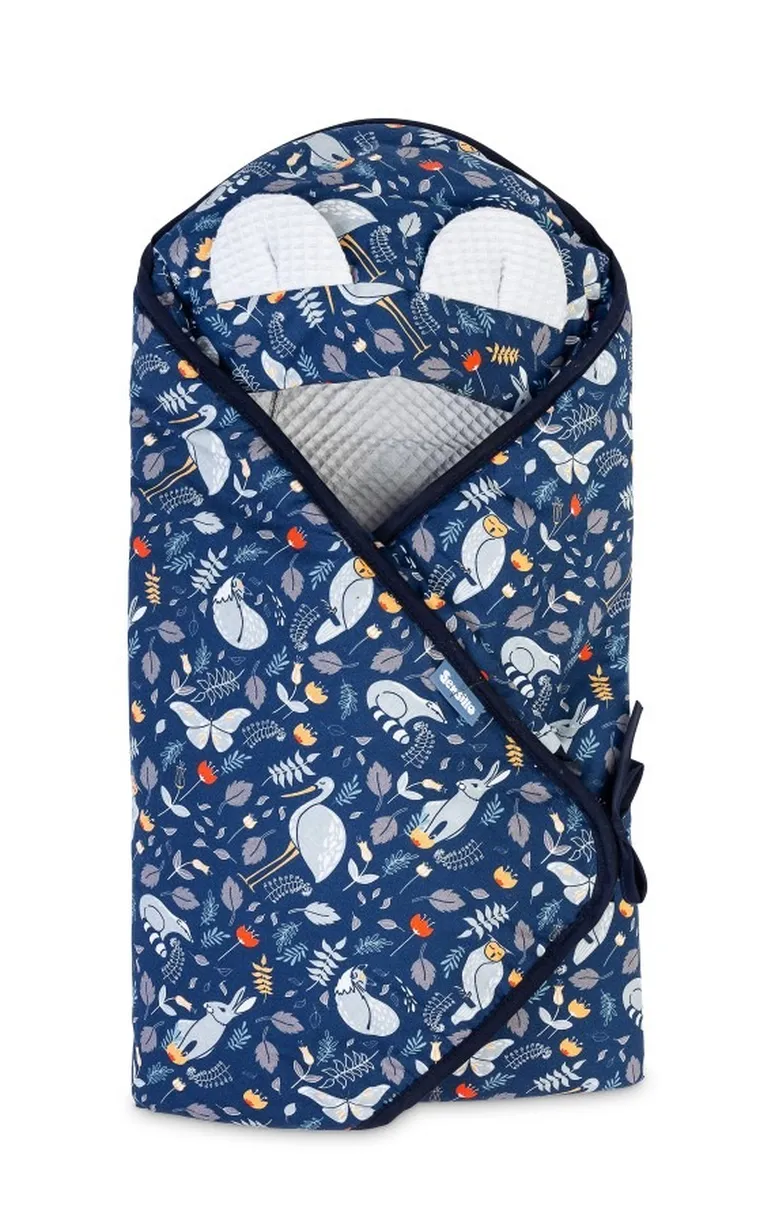 Sensillo, Kraina Zwierząt, otulacz do fotelika, wafel, szary