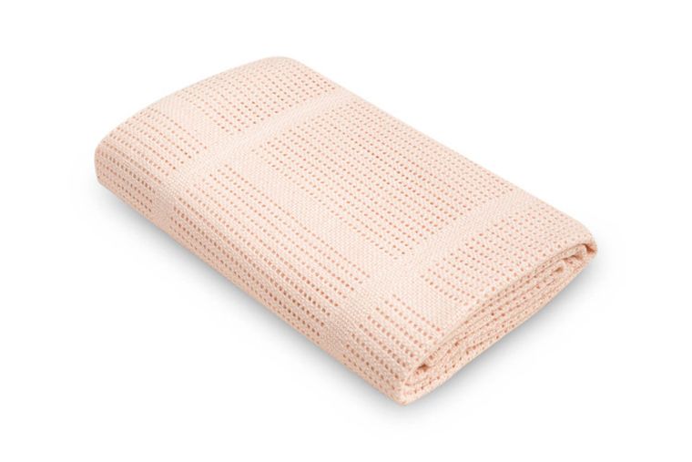 Sensillo, Lulu, koc ażurowy, jasny róż