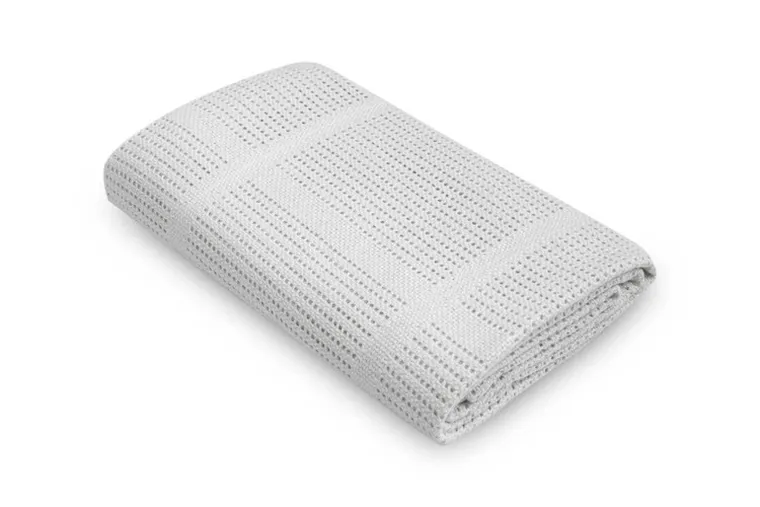 Sensillo, Lulu, koc ażurowy, jasny szary