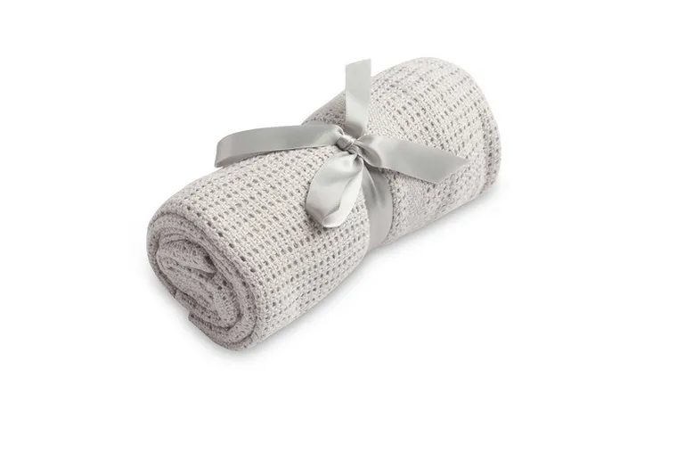 Sensillo, Moli, koc ażurowy, jasny szary, 70-110 cm