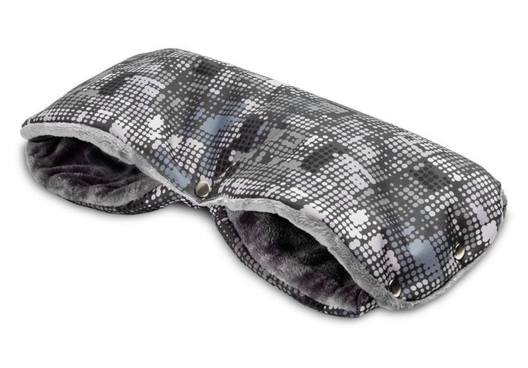 Sensillo, mufka do wózka, grafitowa, kropki