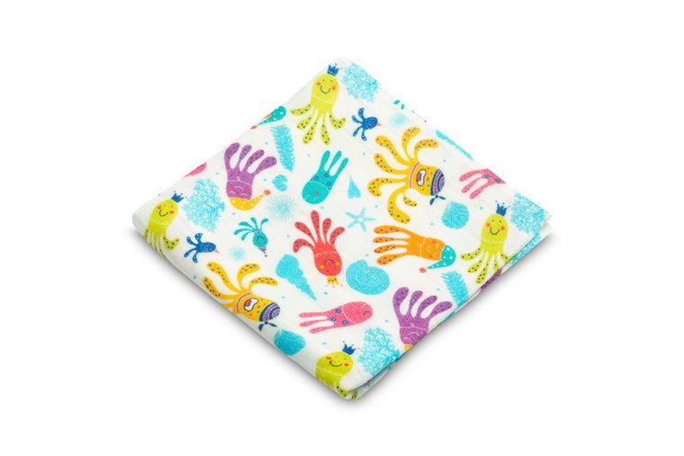 Sensillo, pielucha bambusowa, ośmiornica, 75-75 cm