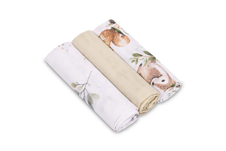 Sensillo, pielucha muślinowa, 60-80 cm, 3 szt.