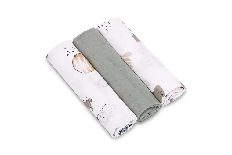 Sensillo, pielucha muślinowa, 60-80 cm, 3 szt.