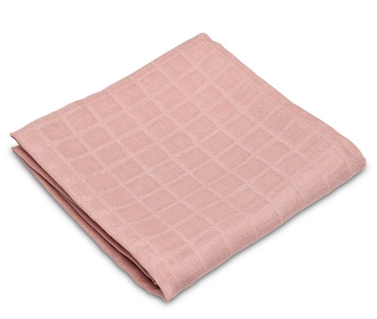 Sensillo, pielucha muślinowa, gładka, 70-80 cm, różowa