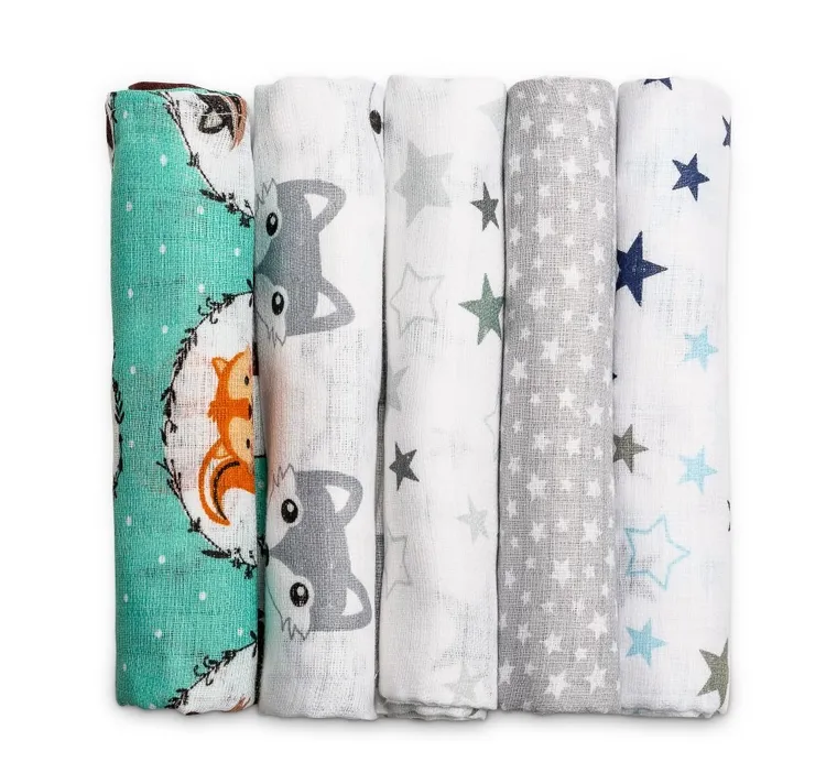 Sensillo, pieluszki tetrowe dla chłopca, 70-80 cm, 5 szt.