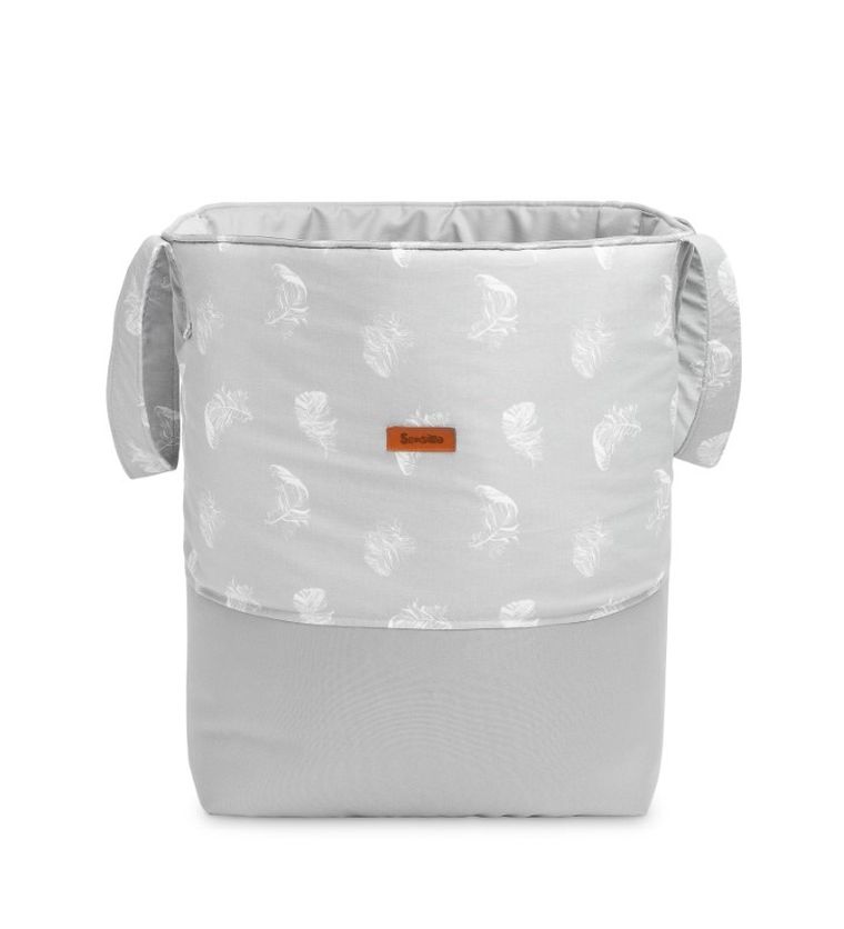 Sensillo, Piórka, kosz na zabawki, Medium, szary