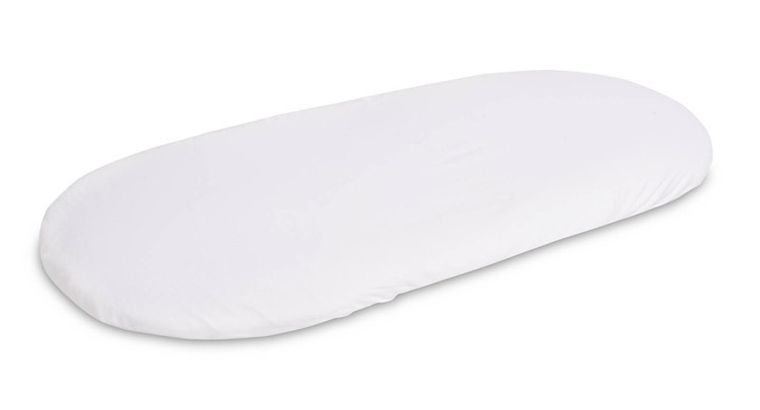 Sensillo, prześcieradło do kołyski, jersey białe, 90-40 cm