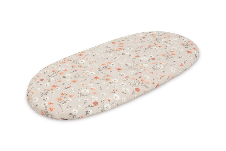 Sensillo, prześcieradło do wózka, bawełna, bloom beige, 35-75 cm