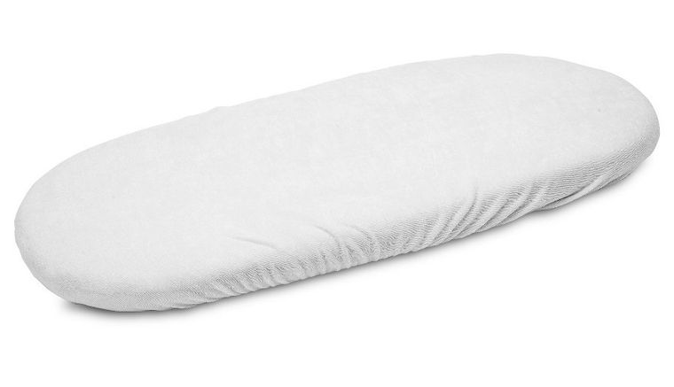 Sensillo, prześcieradło frotte do wózka, białe, 35-75 cm