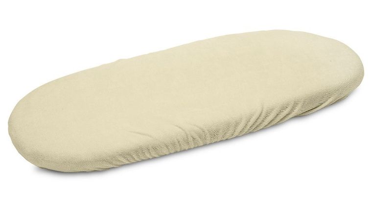 Sensillo, prześcieradło frotte do wózka, kremowe, 35-75 cm