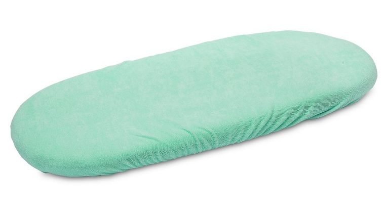 Sensillo, prześcieradło frotte do wózka, miętowe, 35-75 cm