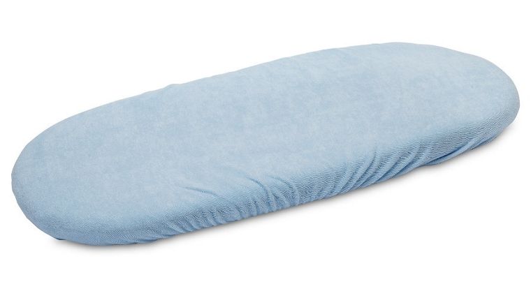 Sensillo, prześcieradło frotte do wózka, niebieskie, 35-75 cm