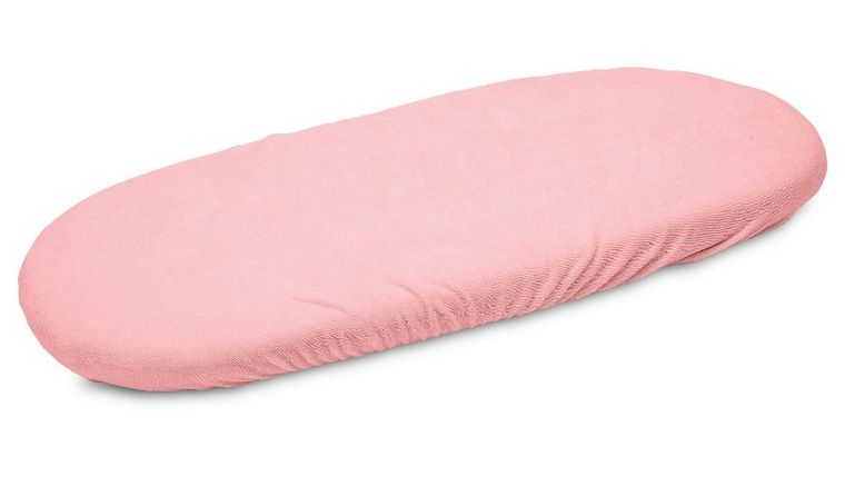 Sensillo, prześcieradło frotte do wózka, różowe, 35-75 cm