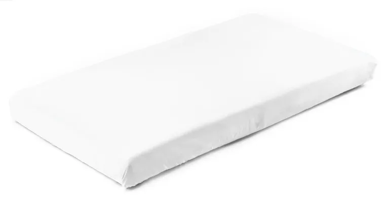 Sensillo, prześcieradło jersey z gumką, białe, 120-60 cm