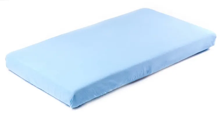 Sensillo, prześcieradło jersey z gumką, niebieskie, 120-60 cm