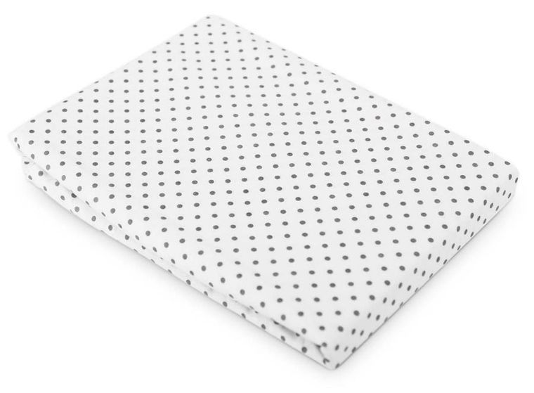 Sensillo, prześcieradło, kropki, szare, 60-120 cm