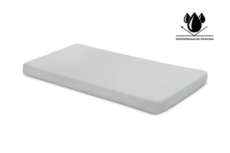 Sensillo, prześcieradło nieprzemakalne, jersey szary, 120-60 cm