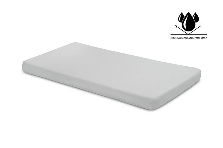 Sensillo, prześcieradło nieprzemakalne, jersey szary, 140-70 cm