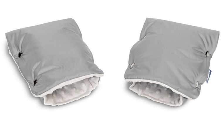 Sensillo, rękawiczka/mufka do wózka, minky, szara