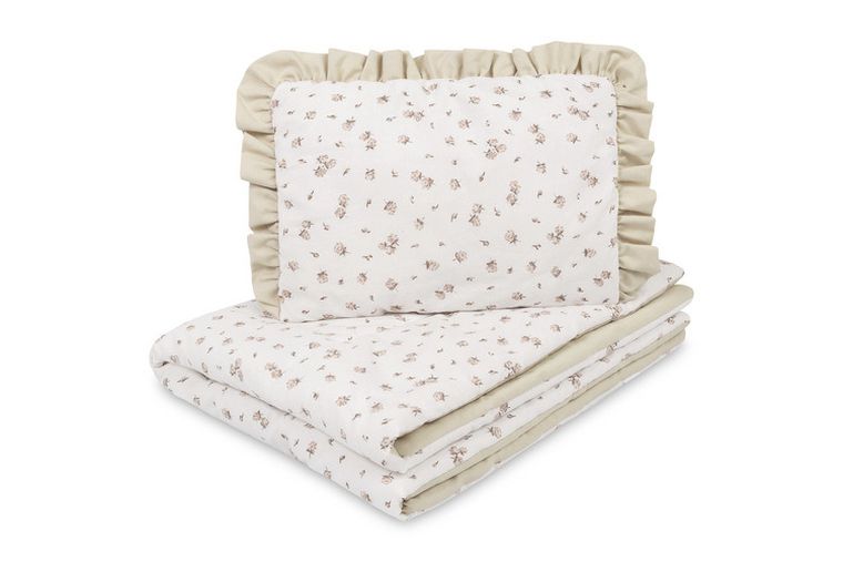Sensillo, Rose, bawełniany komplet do łóżeczka, beige