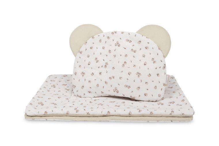 Sensillo, Rose, bawełniany komplet do wózka, beige