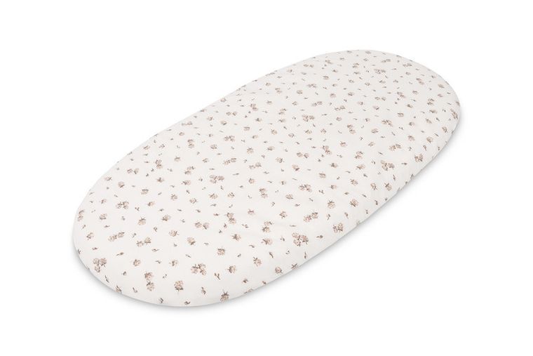 Sensillo, Rose, prześcieradło do wózka bawełna, beige, 35-75 cm