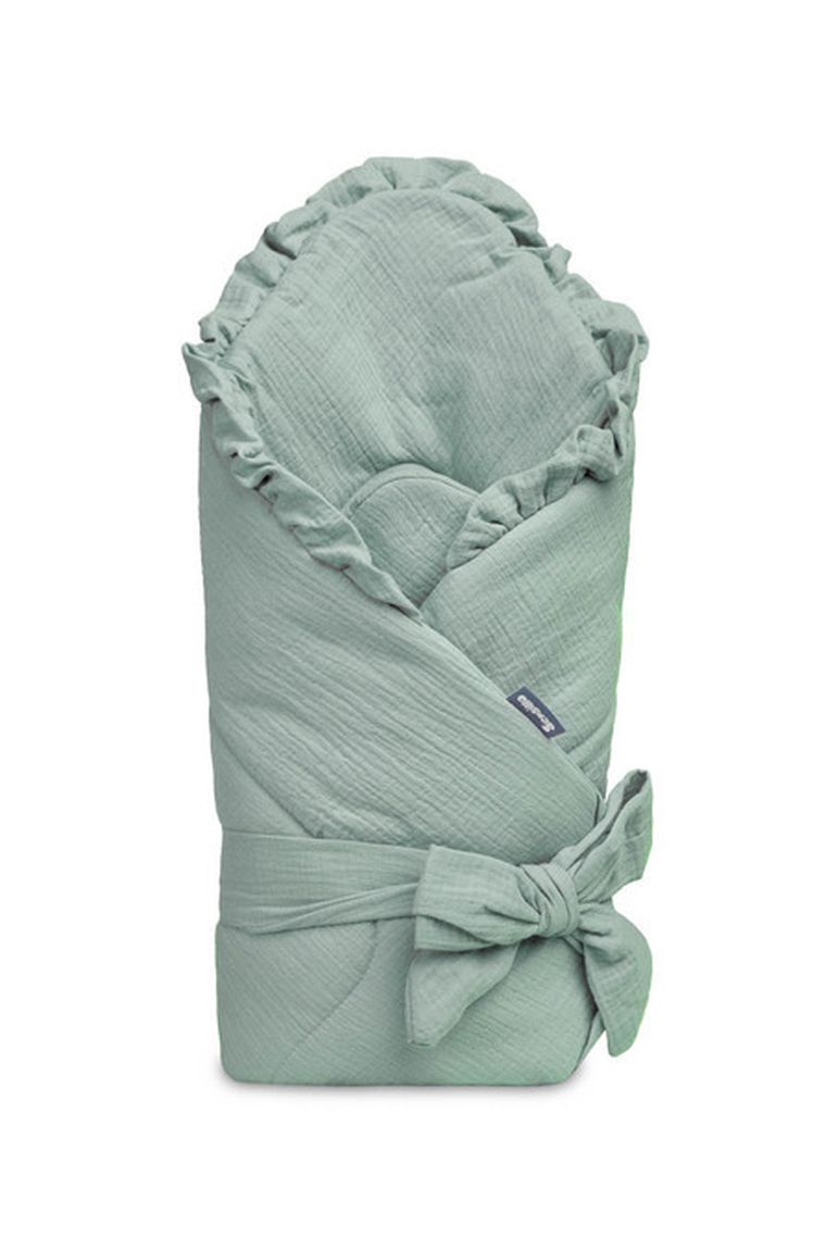 Sensillo, rożek, muślinowy, khaki, 90-90 cm