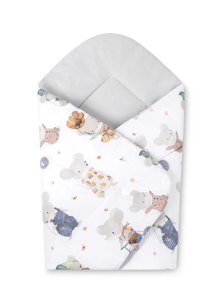Sensillo, rożek niemowlęcy, mouse grey, 75-75 cm