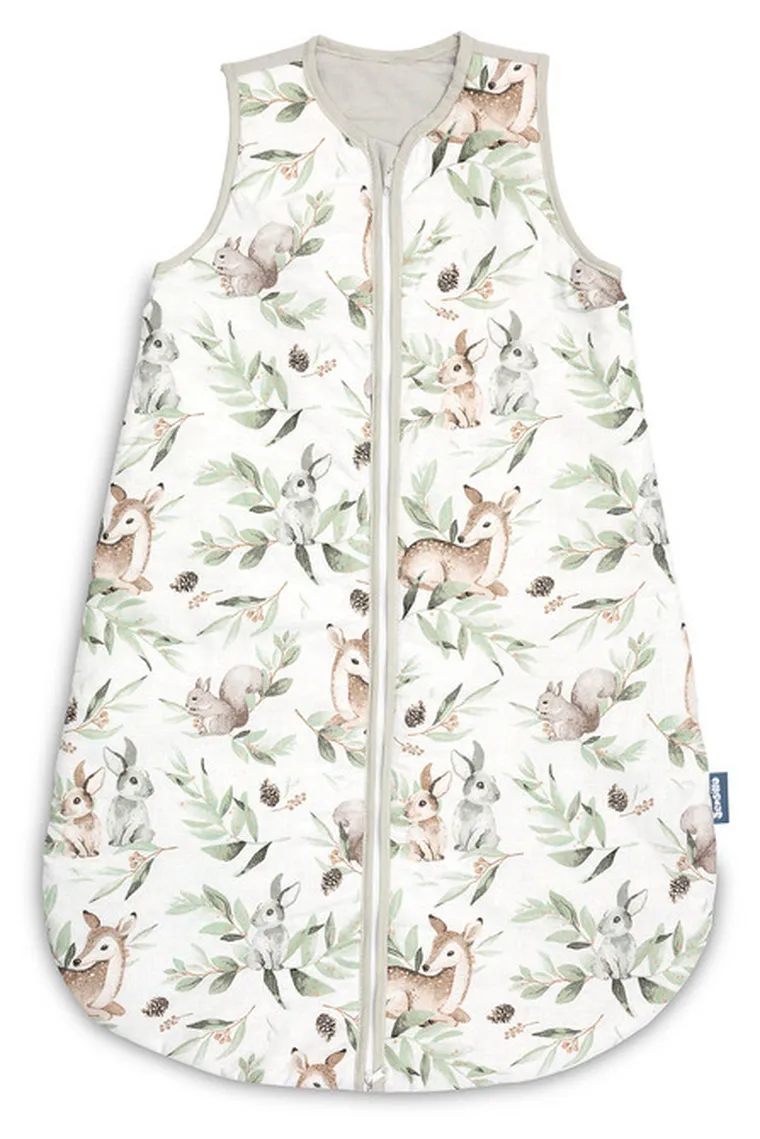 Sensillo, śpiworek do spania M, sarenki, szary, TOG 2.5, 50-80 cm