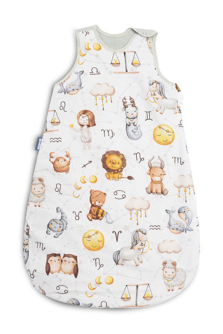 Sensillo, śpiworek do spania M, zodiak, szary, TOG 1.0, 50-80 cm