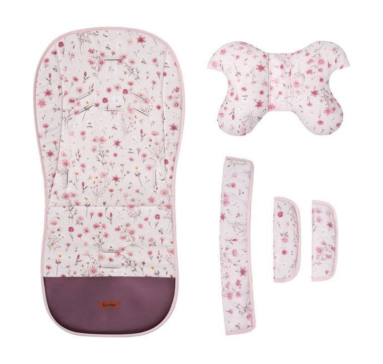 Sensillo, Velvet, wkładka do wózka, deluxe bloom pink