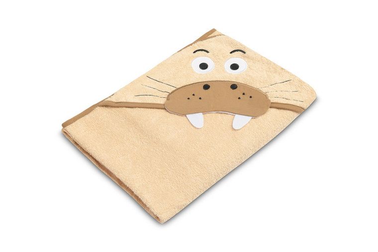 Sensillo, Water Friends, okrycie kąpielowe, mors, beige, 100-100 cm