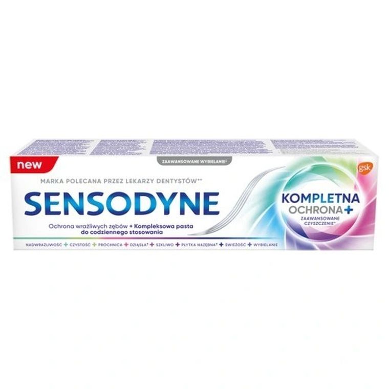 Sensodyne, Kompletna Ochrona+, pasta do zębów z fluorkiem, 75 ml