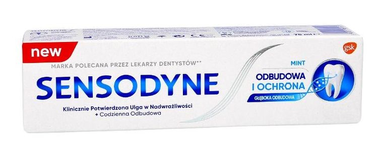 Sensodyne, Odbudowa i Ochrona, pasta do zębów z fluorkiem, 75 ml