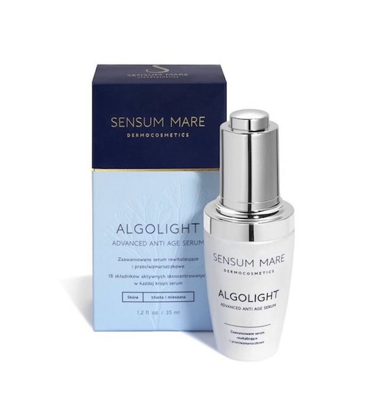 Sensum Mare, Algolight Advanced Anti Age Serum, zaawansowane, serum rewitalizujące i przeciwzmarszczkowe do skóry tłustej i mieszanej, 35 ml