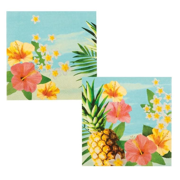 Serwetki, hawajskie kwiaty, 33-33 cm, 20 szt.